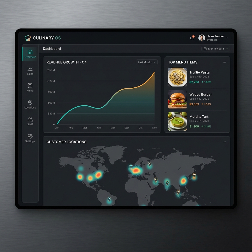 Premium restaurant management dashboard